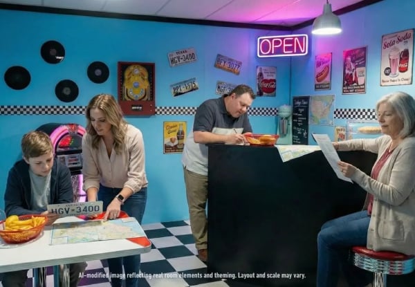 The American Diner Escape Room at Escape Rooms Takapuna from $37 per Child or $39 per Adult