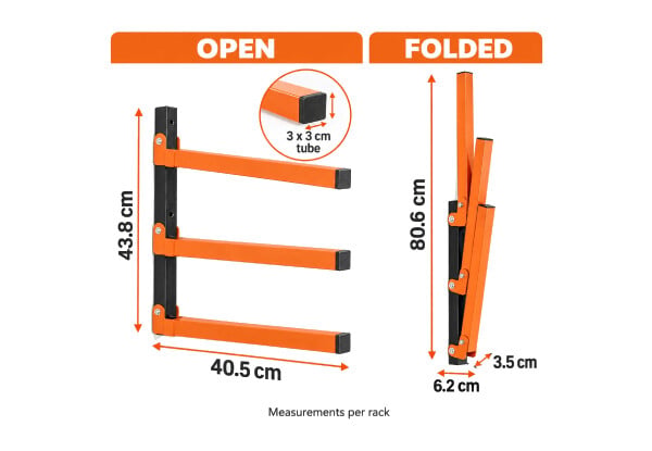 Three-Tier Wall-Mounted Foldable Storage Rack — photo 5