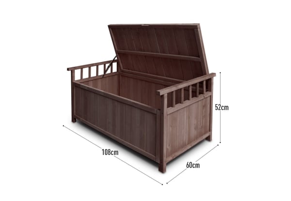 Outdoor Patio Wooden Storage Box Bench - Available in Two Colours — photo 9