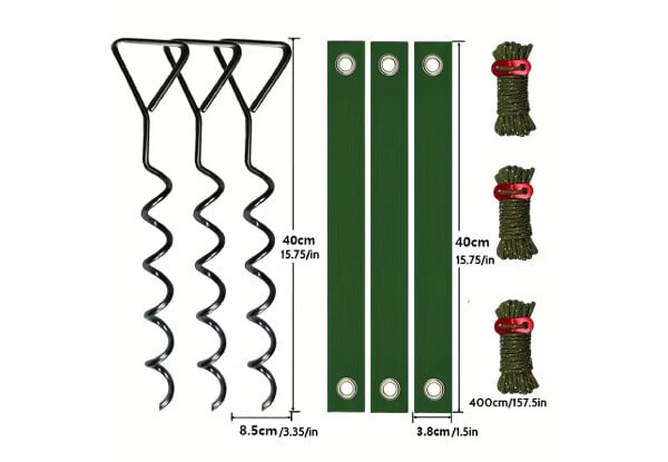 Nine-Piece 40cm Spiral Tree Ground Anchor Kit — photo 3