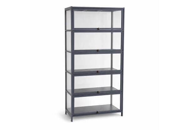 Five-Tier Bamboo Display Cabinet with Acrylic Doors - Two Sizes Available — photo 6