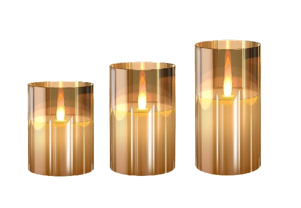 Three-Piece Flameless LED Candle Set - Two Colours Available — photo 2