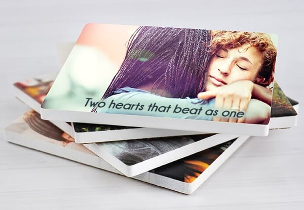 Set of Four Square Personalised Ceramic Coasters — photo 8