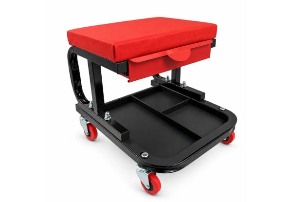 Mechanic Stool with Drawer & Wheels — photo 2