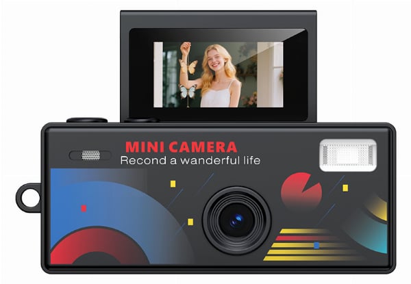 Retro HD 12MP Vintage Mini Digital Camera Black — photo 4