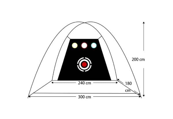Foldable Golf Hitting Net Set with Chipping Target Pockets — photo 3