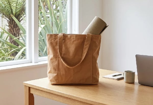 Canvas Yoga Mat Storage Bag with Inner Pocket — photo 2