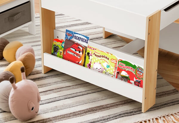 Kidbot Four-in-One Kids Table Activity Centre & Chair Set with Storage — photo 3
