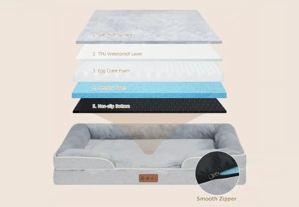 Orthopedic Memory Foam Dog Bed with Bolster Sides - Available in Four Sizes — photo 3