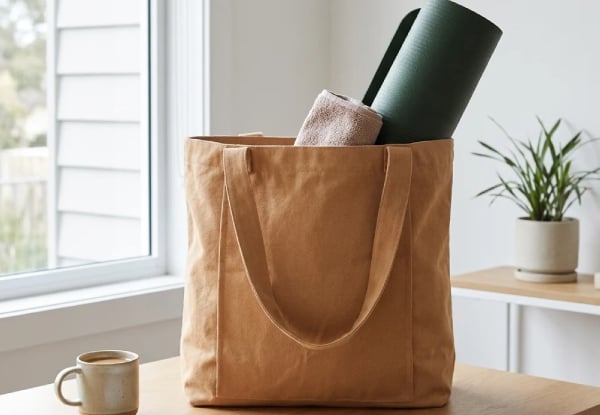 Canvas Yoga Mat Storage Bag with Inner Pocket — photo 3