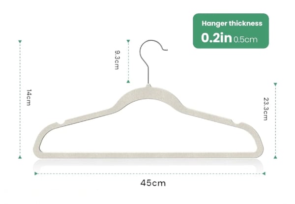 50-Piece 45cm Velvet Hangers - Available in Three Colours — photo 6