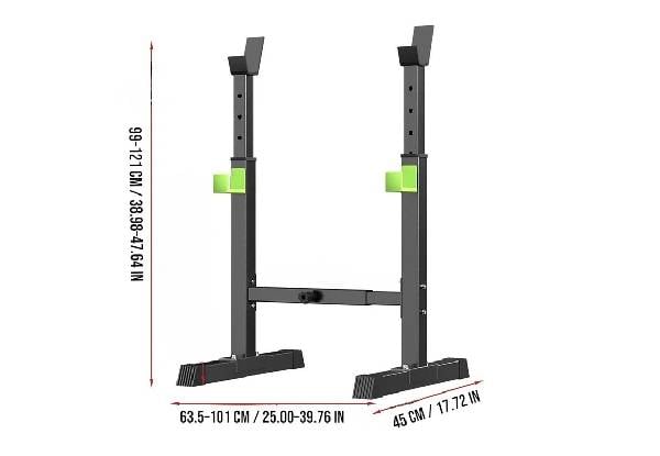Adjustable Barbell Squat Rack with Height Width Adjustment — photo 2