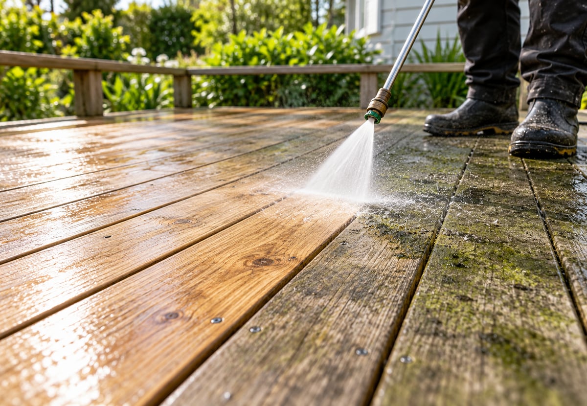 Deck Deep Clean Waterblasting & Chemical Treatment