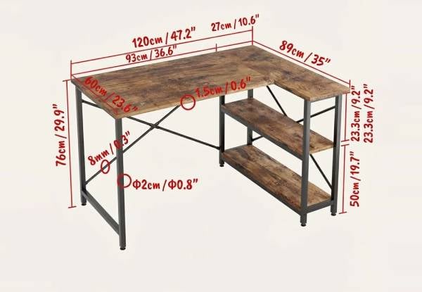 120cm Corner Computer Desk — photo 4