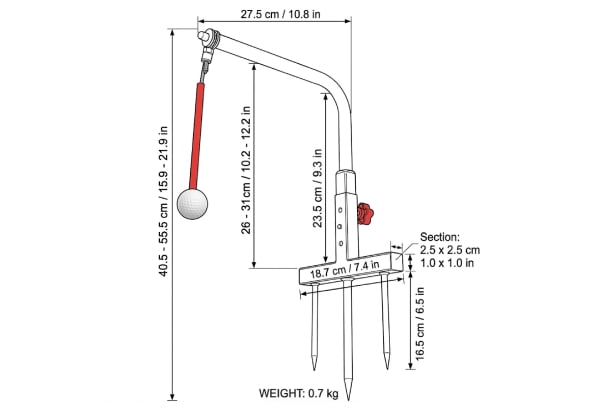Adjustable Golf Swing Trainer with Hanging Ball — photo 3