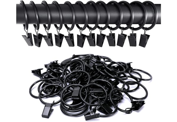 30-Piece Curtain Rings with Clips Hooks — photo 2