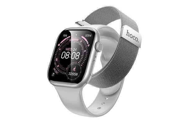 Nexus Pulse IPX6 Water-Resistant Smartwatch iOS Android Silver — photo 2