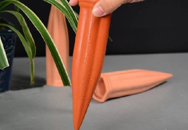 Six-Piece Terracotta Slow Release Plant Watering Spikes — photo 3