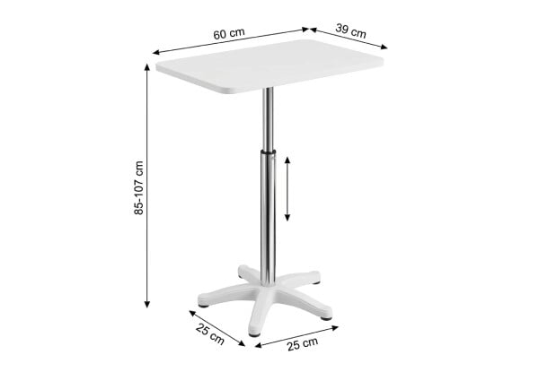 Adjustable Bedside Table with Wheels — photo 2
