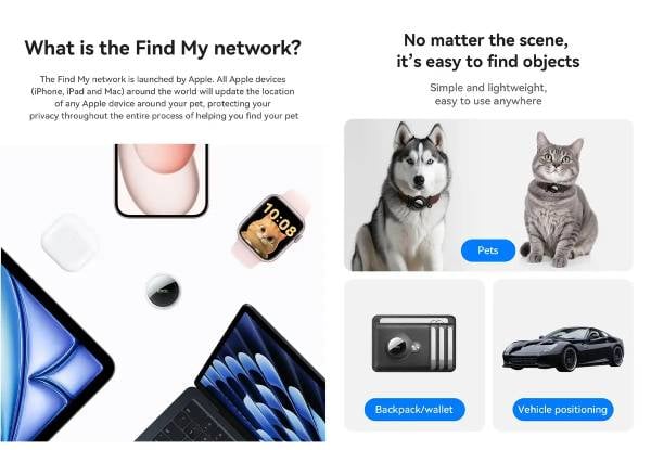 Hoco Smart Wireless Pet Tracker Tag for Collars - Compatible with Apple — photo 3