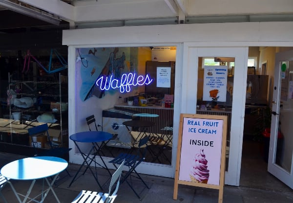 Delicious Hot Waffles with Ice Cream at Sweet As Waffle Hut in the Surfside Mall - Options for up to Four People — photo 7