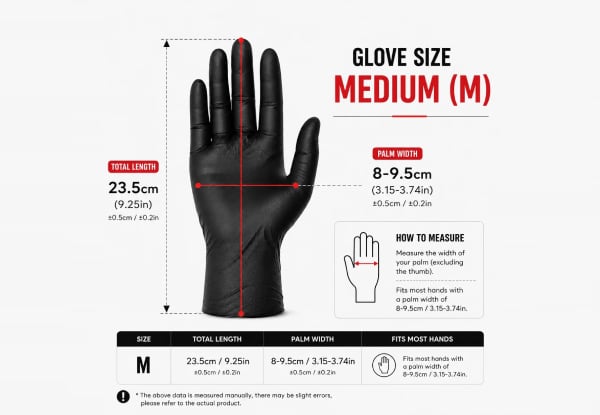 100-Piece Nitrile Disposable Gloves - Available in Two Sizes — photo 4