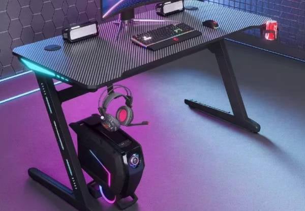 Gaming Computer Desk with LED Light — photo 3