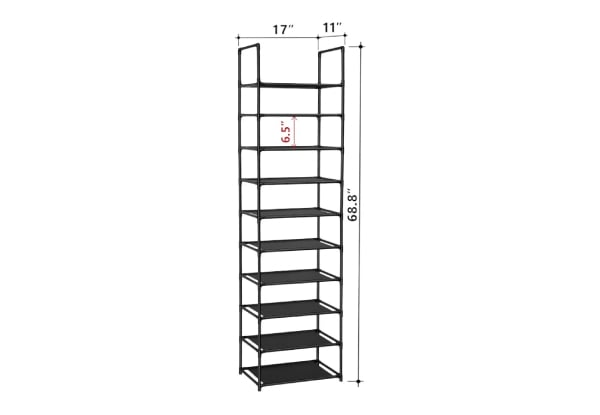 10-Tier Tall Shoe Rack Storage Shelf — photo 5