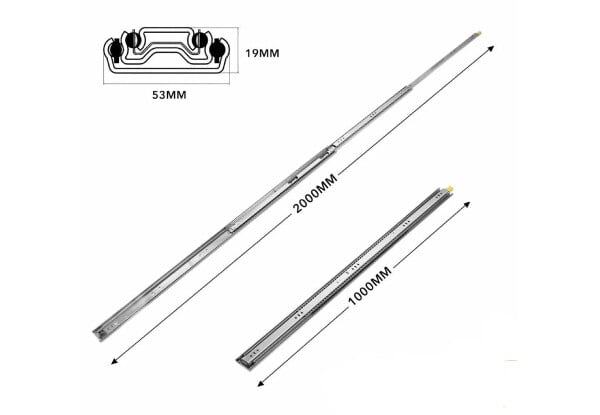 Heavy-Duty Drawer Extendable Locking Rails - Four Options Available — photo 3