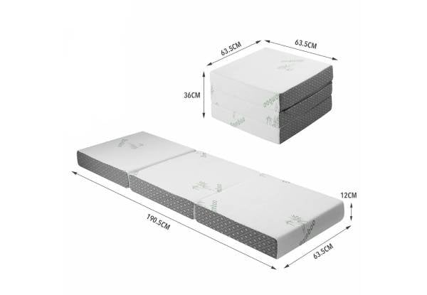Luxdream Bamboo Foam Trifold Mattress with Removable Bamboo Cover - Four Sizes Available — photo 3