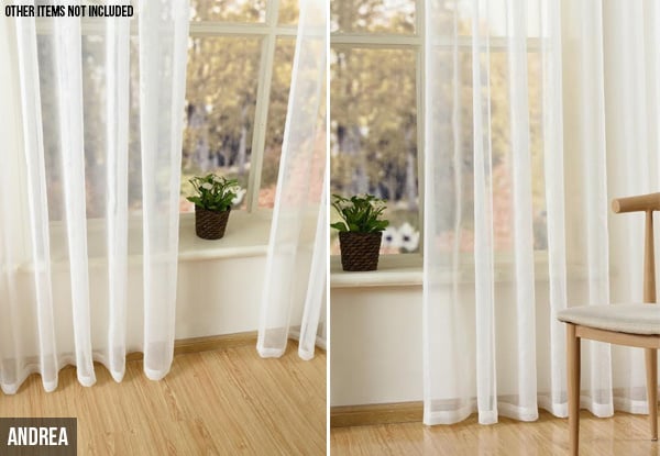 Sheer Ready-Made Net Curtains - Available in Two Styles & Six Sizes — photo 6