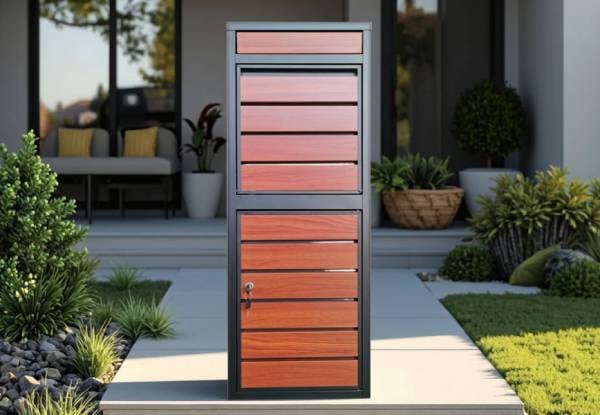 Outdoor Freestanding Metal Parcel Box — photo 3
