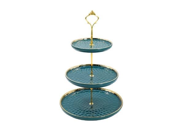 Three-Tier Ceramic High Tea Dessert Stand - Available in Two Colours — photo 2