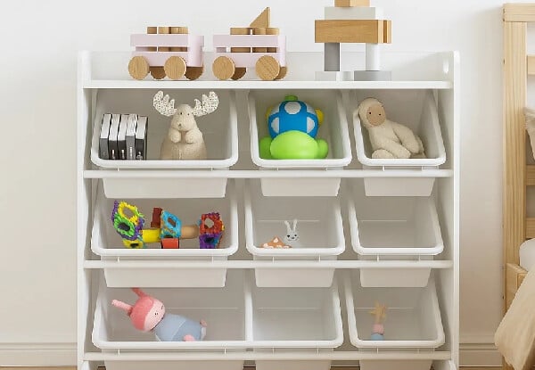 Toy Storage Shelf with Nine Bins — photo 3