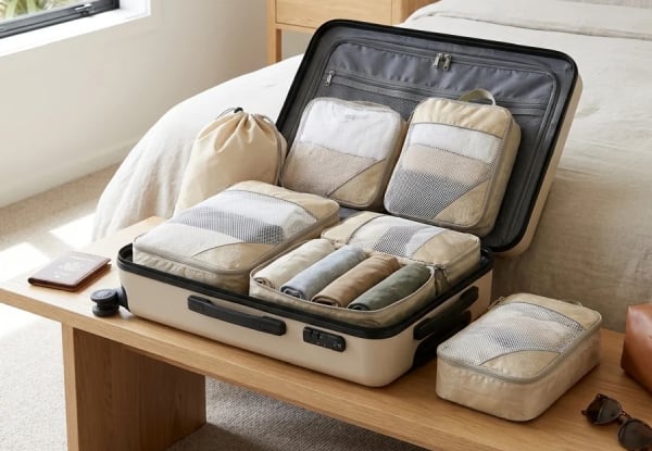 Six-Piece Compression Packing Cubes Travel Organiser Set - Available in Four Colours — photo 2