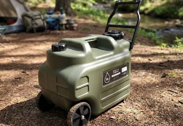 28L Portable Wheeled Water Jug with Folding Handle — photo 2