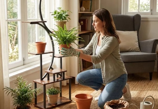 Five-Tier Curved Plant Stand — photo 4