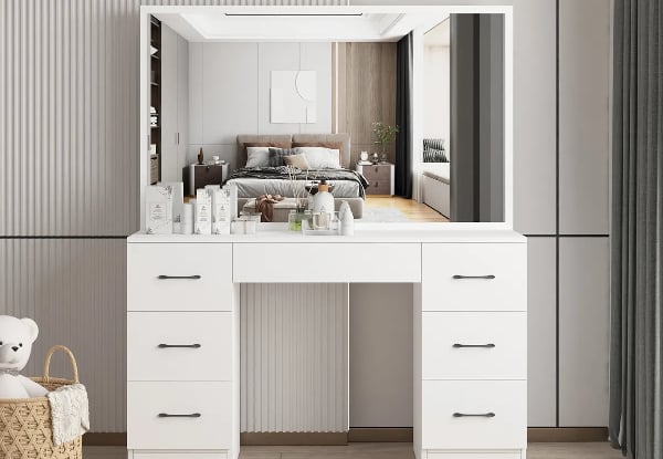 Vanity Dressing Table Set with Mirror & Drawers - Three Colours Available — photo 6