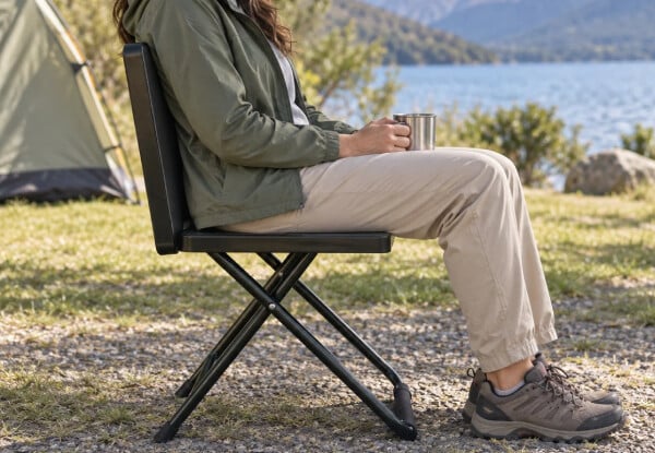 Outdoor Camping Chair with Foldable Table — photo 2
