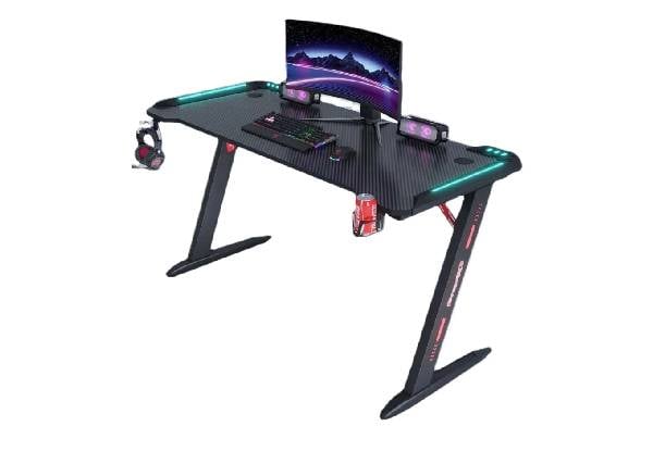 Gaming Z-Shaped Desk with RGB Light — photo 2