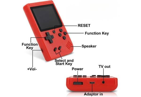 500 in 1 Handheld Gaming Console - Red — photo 2