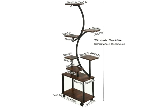 Five-Tier Curved Plant Stand — photo 6