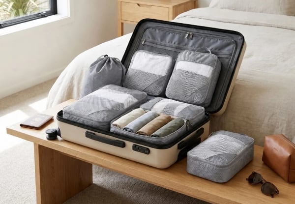 Six-Piece Compression Packing Cubes Travel Organiser Set - Available in Four Colours — photo 8