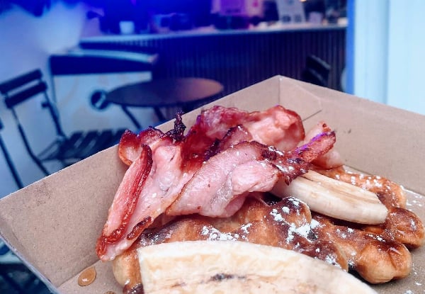 Delicious Hot Waffles with Ice Cream at Sweet As Waffle Hut in the Surfside Mall - Options for up to Four People — photo 6