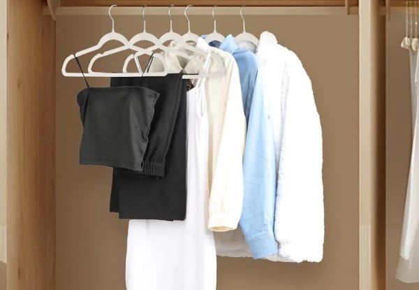 50-Piece 45cm Velvet Hangers - Available in Three Colours — photo 5
