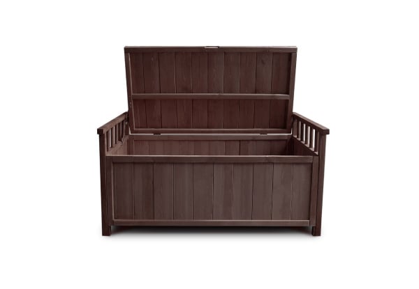 Outdoor Patio Wooden Storage Box Bench - Available in Two Colours — photo 3