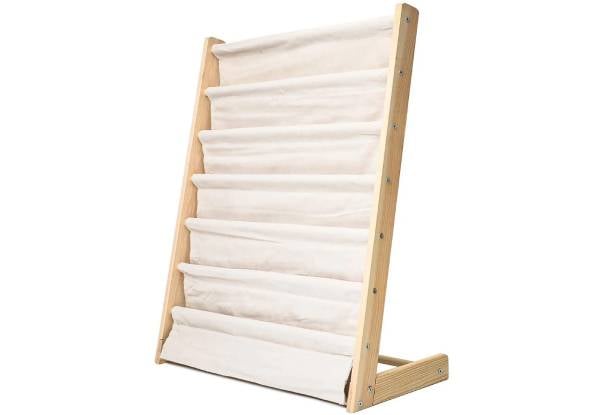 Six-Tier Wooden Kids Book Rack