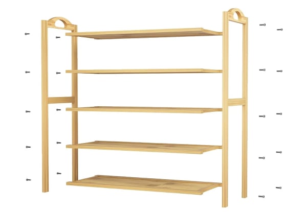 Bamboo Shoe Rack Storage Organiser - Options for Three, Four & Five-Tiers — photo 7