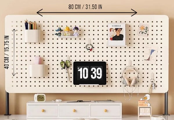 Clamp-On Desk Pegboard Organiser Set — photo 2