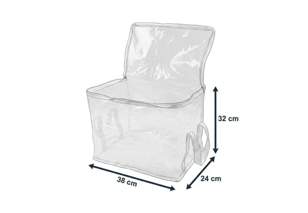 Two Large Clear PVC Office Storage Bags with Reinforced Handles — photo 5